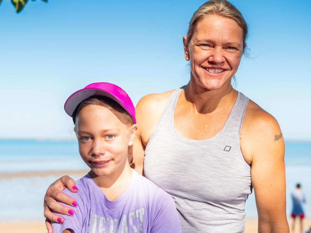 The annual Mother's Day Classic supporting breast cancer research was held along the East Point foreshore in 2021. Zoe Miezis and Anna Steenhuis. Picture: Che Chorley