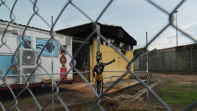 The remains of F block at the Don Dale Youth Detention Centre after it caught fire during a riot. Pictured Friday, November 9, 2018. Picture: Keri Megelus