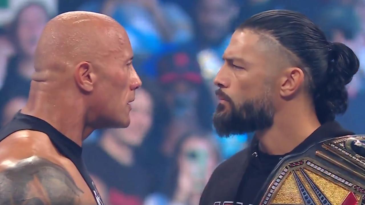 The Rock and Roman Reigns are set to fight at WrestleMania. Photo: Twitter