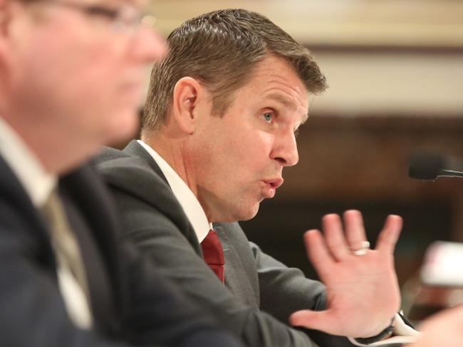 Premier Mike Baird at the Budget Estimates hearing yesterday / Picture: Bob Barker