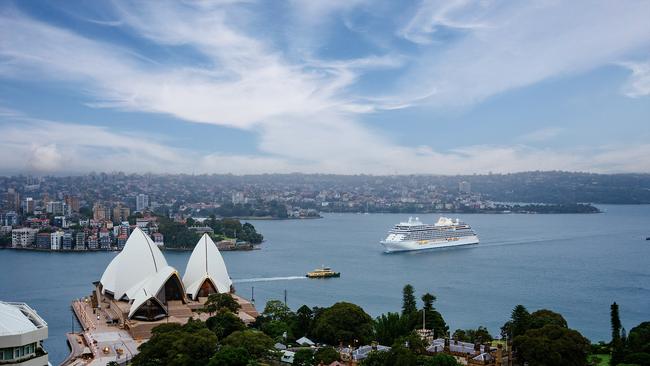 Seven Seas Explorer cruise in Sydney Harbour.