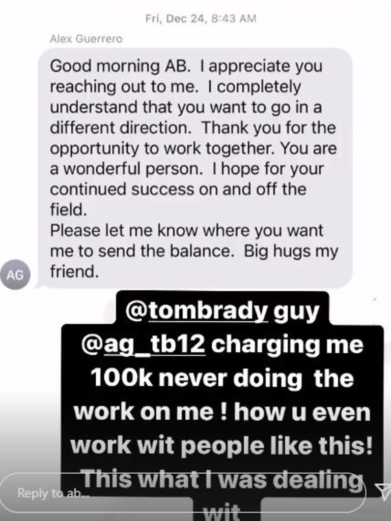 Antonio Brown Leaks Message From Tom Brady In Which Brady Rips