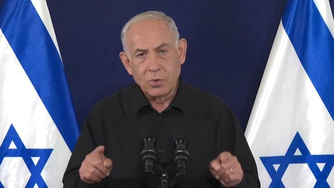 ‘Israel refuses a temporary ceasefire that does not include the freeing of our hostages,’ Benjamin Netanyahu told reporters.