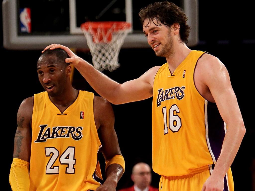 A shot of all the retired jerseys in the Los Angeles Lakers history News  Photo - Getty Images