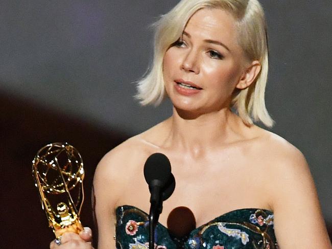 LOS ANGELES, CALIFORNIA - SEPTEMBER 22: Michelle Williams accepts the Outstanding Lead Actress in a Limited Series or Movie award for 'Fosse/Verdon' onstage during the 71st Emmy Awards at Microsoft Theater on September 22, 2019 in Los Angeles, California. (Photo by Kevin Winter/Getty Images)