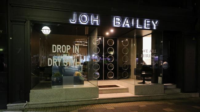 Joh Bailey hairdressers in Double Bay is an exposure site. Picture: Justin Lloyd.