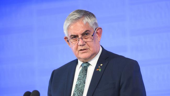 Minister for Indigenous Australians Ken Wyatt speaks at the National Press Club in Canberra, Wednesday, July 10, 2019. (AAP Image/Rohan Thomson) NO ARCHIVING