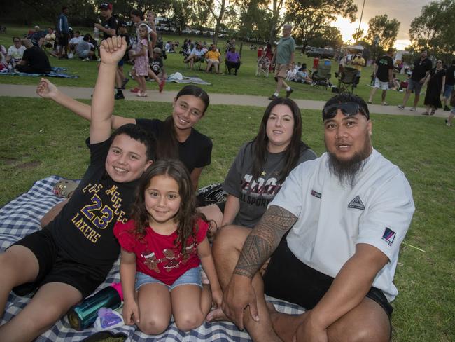 Eddie Toala, Mae Toala, Noah Toala, Ava Toala, Amanda Toala at the 2024 Mildura Christmas Carols. Picture: Noel Fisher