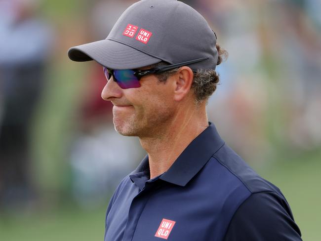 Adam Scott was one of the late starters headed for a Friday finish to round one. Picture: Jamie Squire/Getty Images