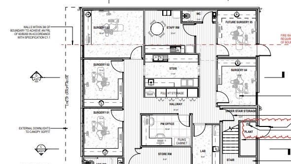 Layout of the Parkside Dental Surgery, expected to open in Dubbo's CBD.