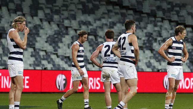 The Cats had won six of their last eight against the Demons prior to Saturday night. (Photo by Dylan Burns/AFL Photos via Getty Images)