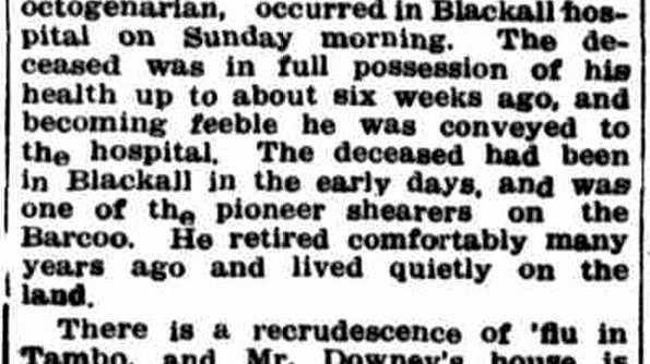 Blackall 1919. Picture: contributed