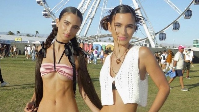 Elisha Herbert (left) and Renee Hebert (right) are professional models from the Sunshine Coast who have millions of followers across Instagram, TikTok and YouTube. Picture: Instagram / Renee Herbert