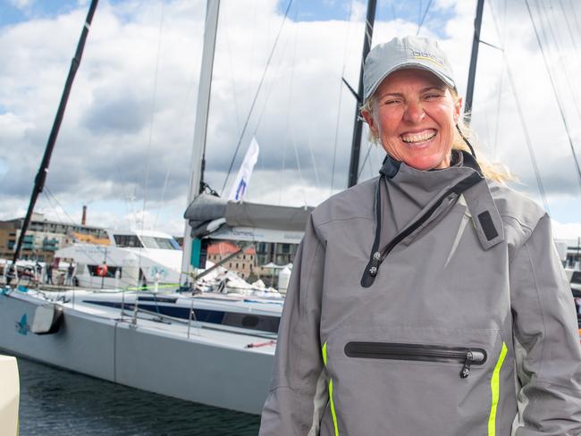 Anika Thompson won the Jane Tate trophy on board Ocean Crusaders J-Bird. Picture: Linda Higginson