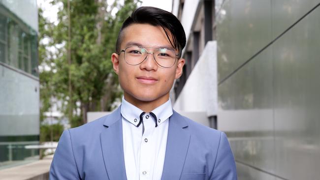 Year 11 Sydney Boys High School student Christopher Ta who topped the Mathematics course in the 2018 HSC. Picture: Jonathan Ng