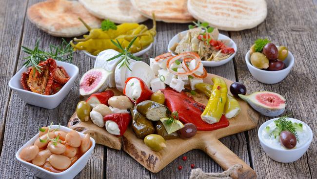 Typical cold appetisers in a Greek Mediterranean diet. Picture: iStock