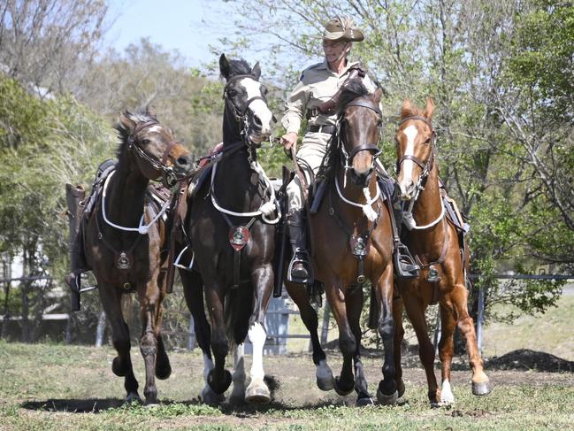 Queensland Mounted Infantry Challenge at the Toowoomba Showgrounds. Wendy Ingle, 11th Light Horse Regiment Darling Downs Troop.