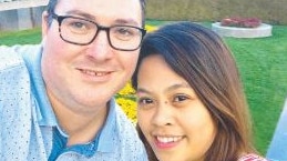 George Christensen and his fiancee April Asuncion. Picture: Supplied.