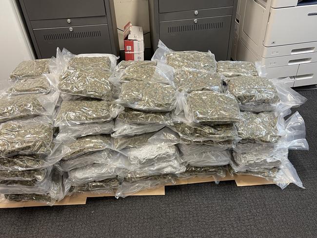 Man charged for stashing 78kg of Cannabis in Dubbo. Photo: NSW Police.