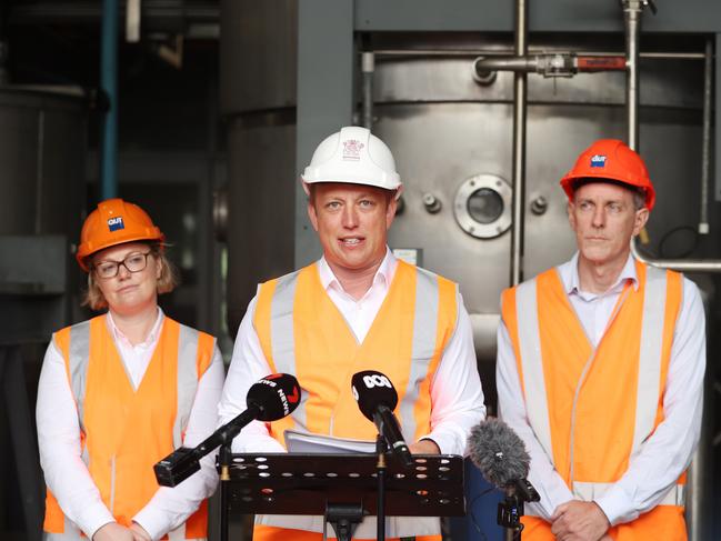 Steven Miles at the food bio hub funding announcement in Mackay Pic Annette Dew