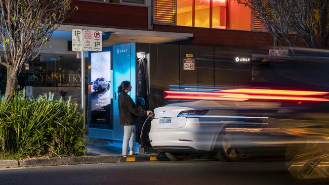 Some roadside electric chargers do not have dedicated parking.