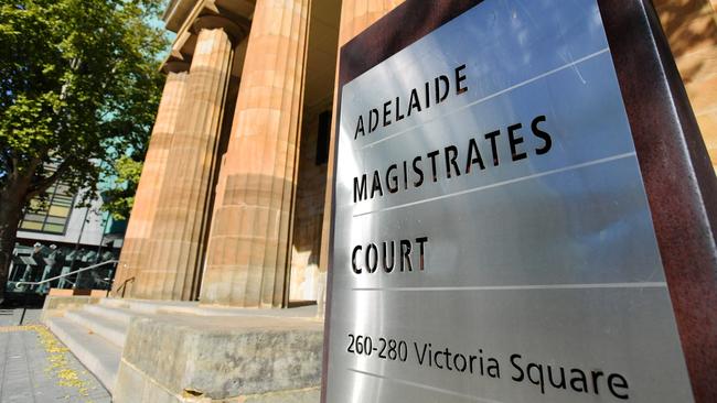 Brian Withell was sentenced to a one-year good behaviour bond in the Adelaide Magistrates Court for assaulting a police officer. Picture: AAP/Morgan Sette.