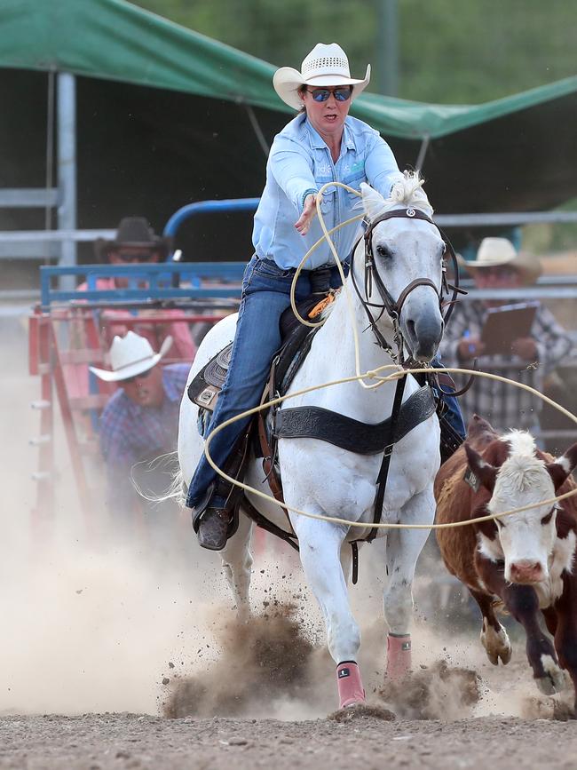 The breakaway roping event tested competitors’ skills.