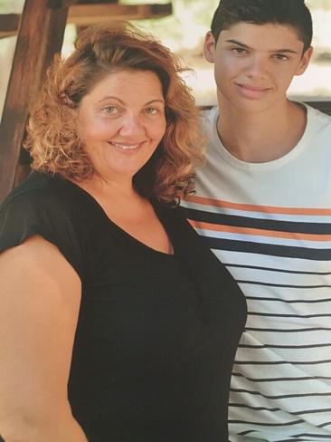 Tina Kontozis and her son Daniel.