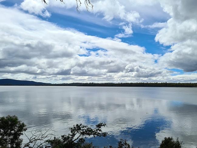 Lake Sorell near the Red Rooster Vietnam veterans' retreat, where Ian Nichols remains could have been dumped. Picture: Supplied