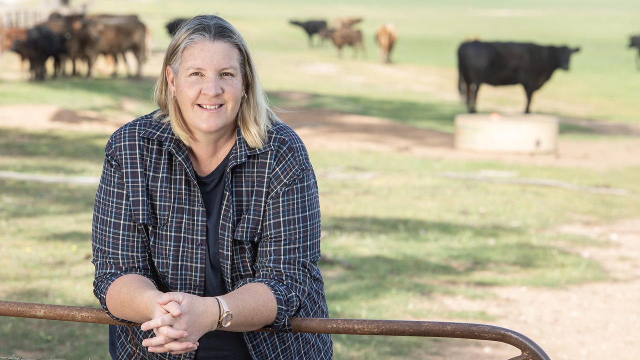 Carly Noble is running for the Tarnagulla ward in the Loddon Shire. Carly on her farm at Arnold. Picture: Zoe Phillips