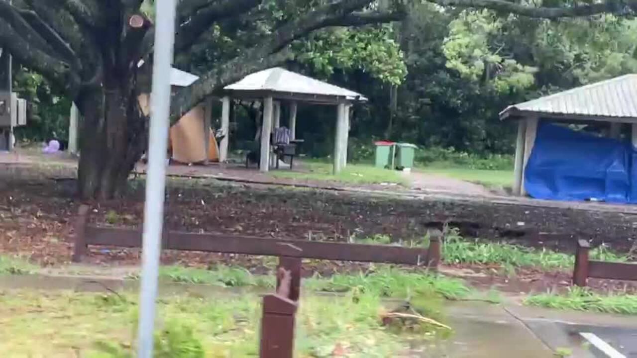 Aftermath of flooding in Apex Park