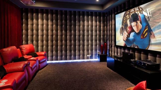 The Gold Coast mansion includes a home theatre.