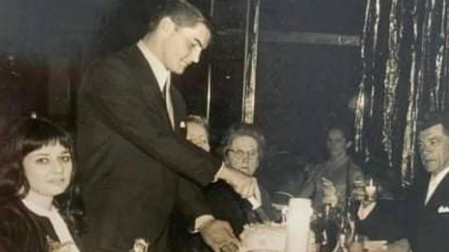 Frederick 'Paddles' Anderson (on the far right) at Johnny Regan's 21st birthday party at Chequers nightclub. Picture: supplied
