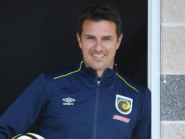 Central Coast coach Paul Okon at the Mariners’ Centre of Excellence (AAP Image/Sue Graham)