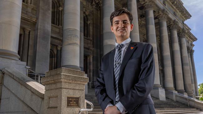 The Advertiser's Teen Parliament former member, Adrian Niculescu and now aspires to be a politician. Picture: Ben Clark