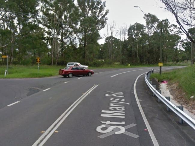 The car allegedly ran off the road in Berkshire Park. Picture: Google Earth