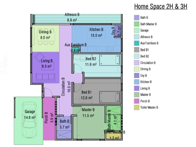 Floor plan of one of the proposed units.