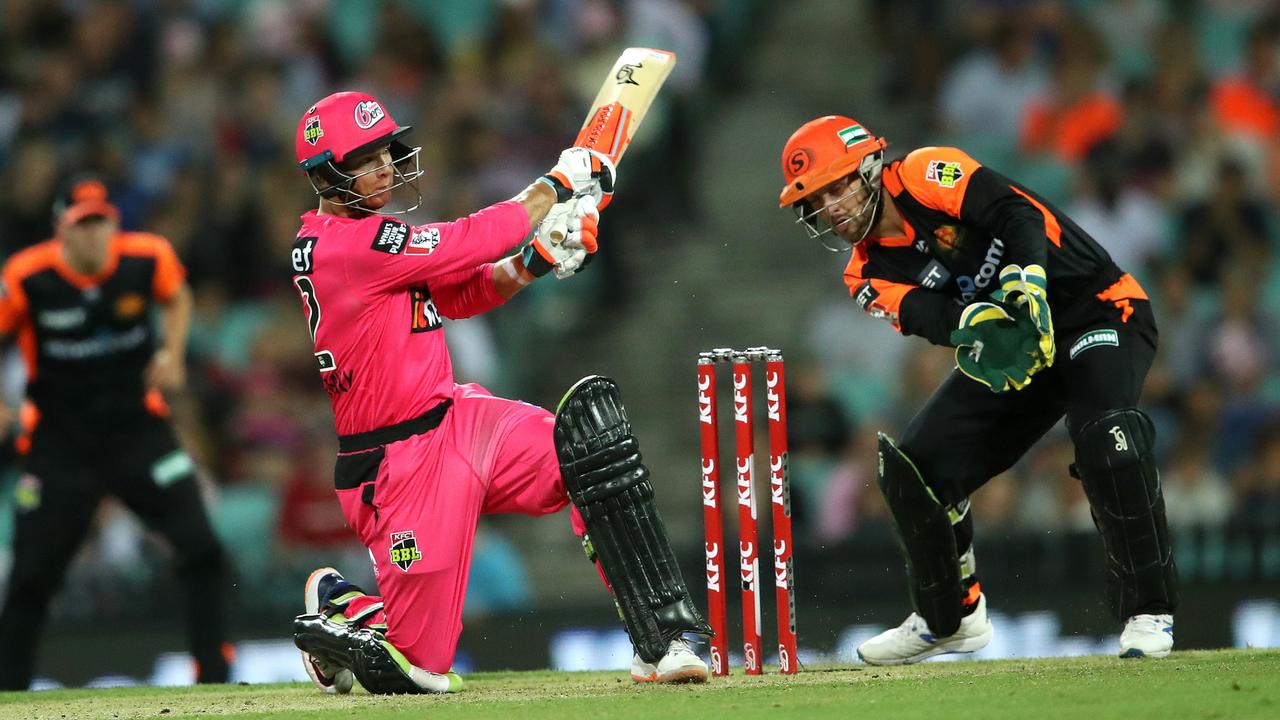 Josh Philippe smashed an unbeaten 81 runs off 44 balls to guide the Sixers to a big win over the Scorchers. Picture: Phil Hillyard