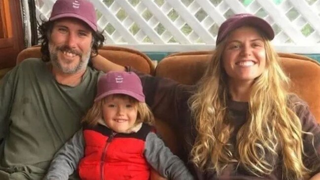 A gofundme campaign has been opened following the death of Woolgoolga cafe owner and chef Justin Iddles in June 2023. He is pictured here with his partner Renee Semenza and their son Vinnie. Picture: Supplied