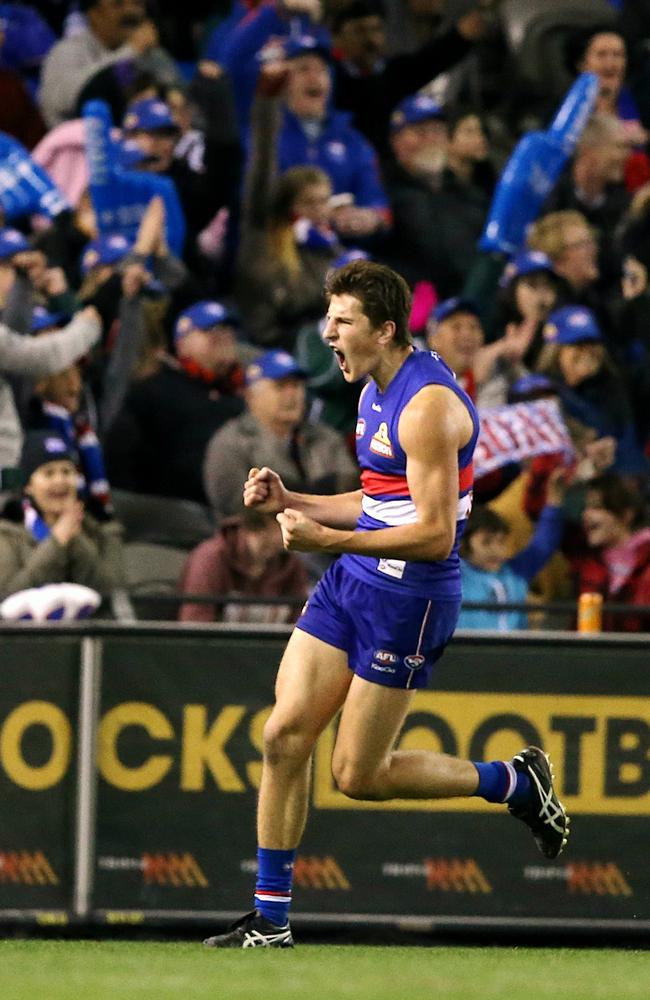 Marcus Bontempelli’s goal in the final term was a contender for goal of the year. Picture: Wayne Ludbey