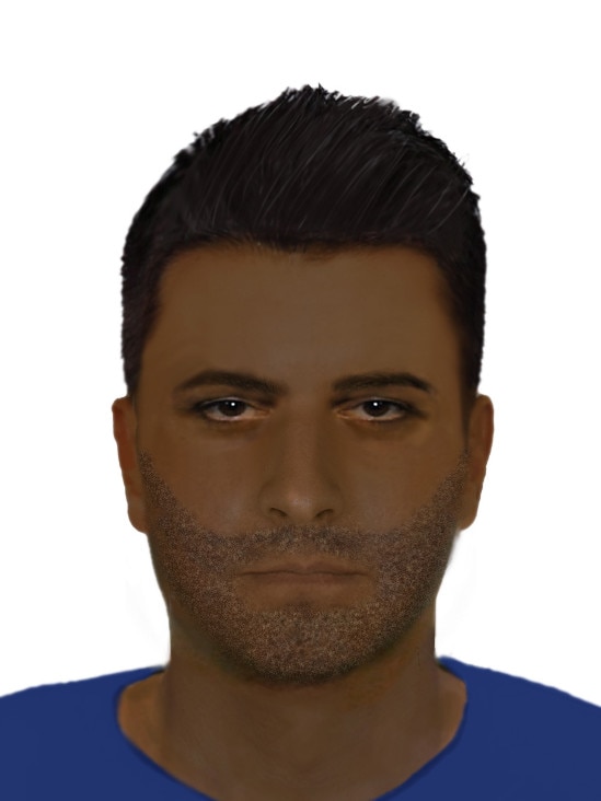 Police would like to speak to a man, depicted here in a computer-generated image, who they believe may be able to assist with their enquiries. Picture: Supplied