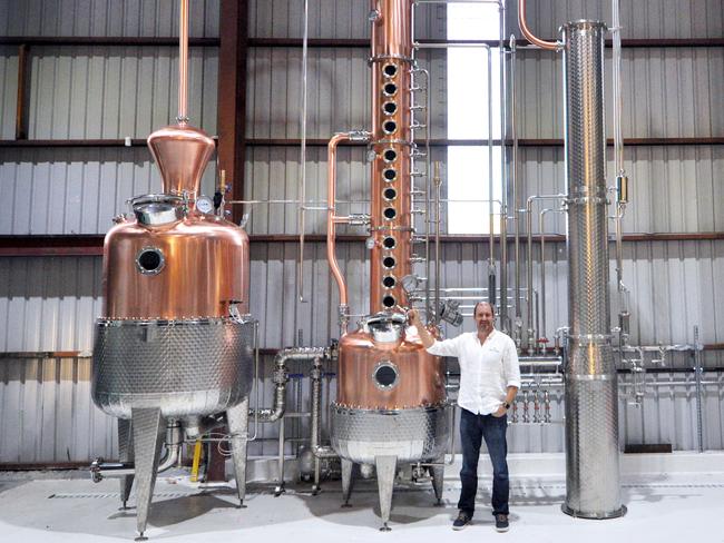 Rum distiller James McPherson with the still dubbed Matilda.