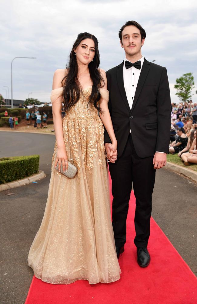 Olivia Moor and Ethan Appleton at Highfields State Secondary College. Picture: Patrick Woods.