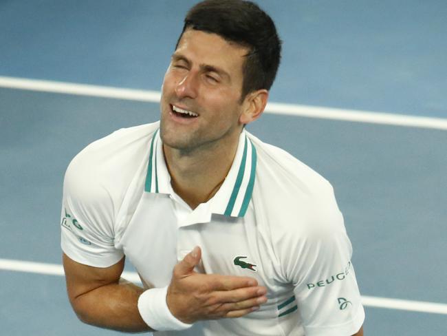 Australian Open Tennis MenÃs Final Melbourne. World No.1 Novak Djokovic (SRB) vs world No.4 Daniil Medvedev (RUS). Novak Djokovic wins the Australian Open.                    Picture: David Caird