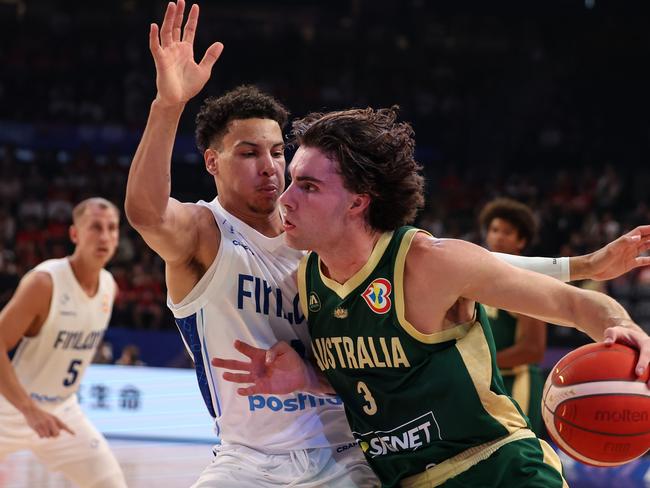 NBA star Josh Giddey in action for the Boomers at the 2021 FIBA World Cup. Picture: Takashi Aoyama.