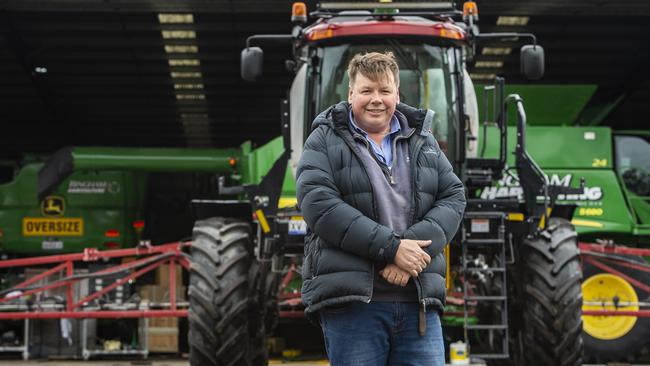 Dan Bingham runs Bingham Agriculture in Victoria’s Western District, and has changed machinery brands rather than go without new equipment due to delivery delays and stock shortages. Picture: Zoe Phillips