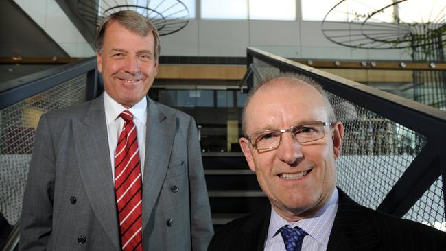 Stephen Gerlach, left, with Peter Coates, in 2009.