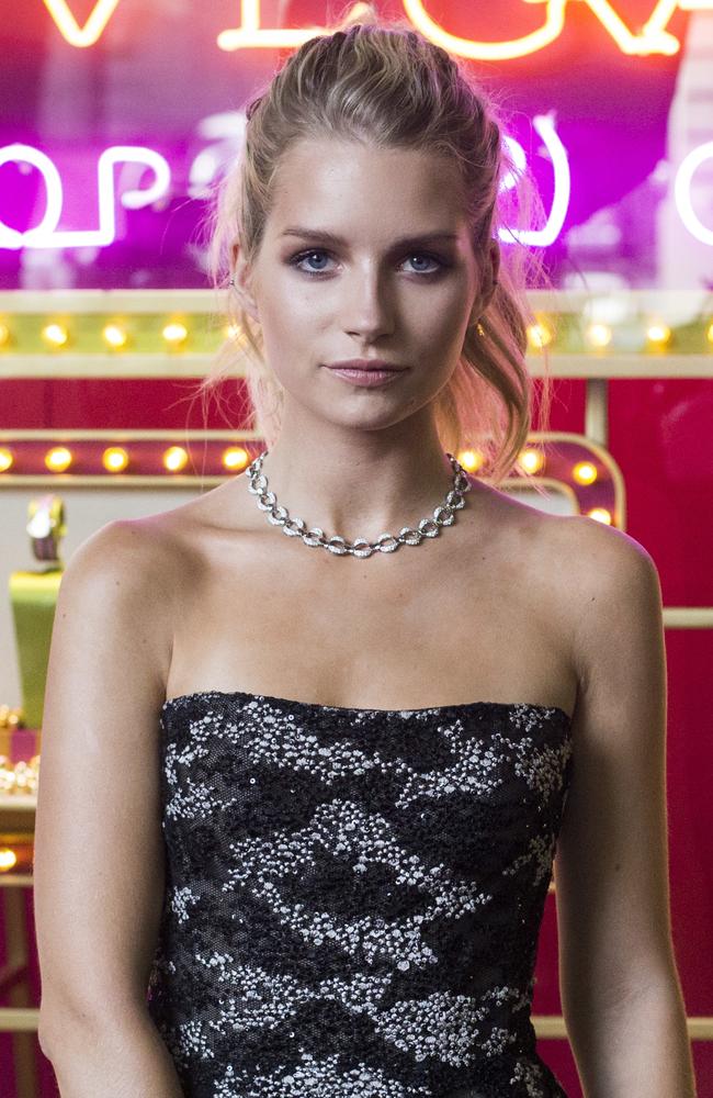 Model Lottie Moss insists she hasn’t benefited from being Kate Moss’ sister. Picture: AP Photo/Kamil Zihnioglu.