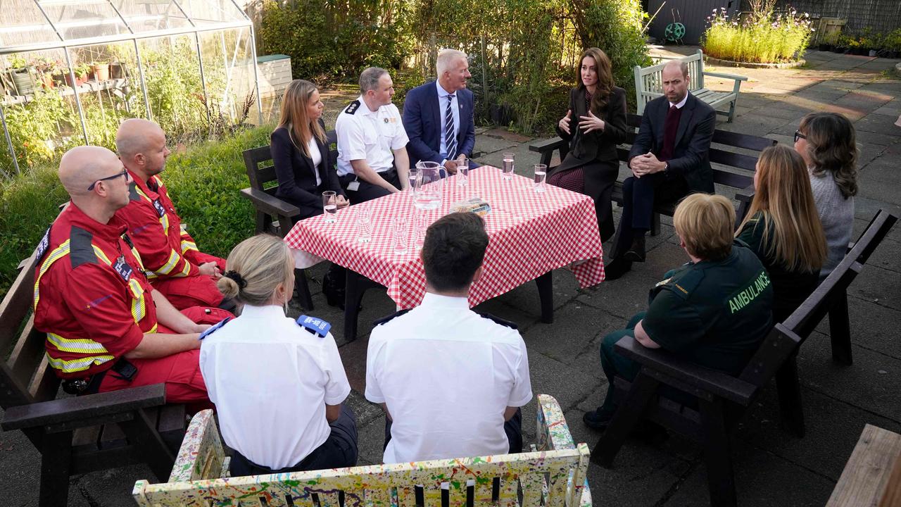 Kate and William spoke with first responders as well as families of the three children who lost their lives. Picture: Danny Lawson/Pool/AFP