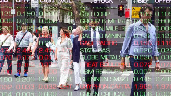 SYDNEY, AUSTRALIA - NewsWire Photos APRIL 09: A general view of the digital boards at the Australian Stock Exchange in Sydney after the ASX plummeted for a second day, with another 50 billion dollars wiped off the Australian stock market today, as a result of fears US President Donald TrumpÃs reciprocal tariff policies will send the global economy into a recession. Photo: Gaye Gerard / NewsWire